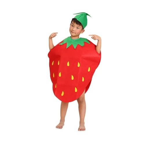 Costum fruct capsuna, unisex, 3-8 ani