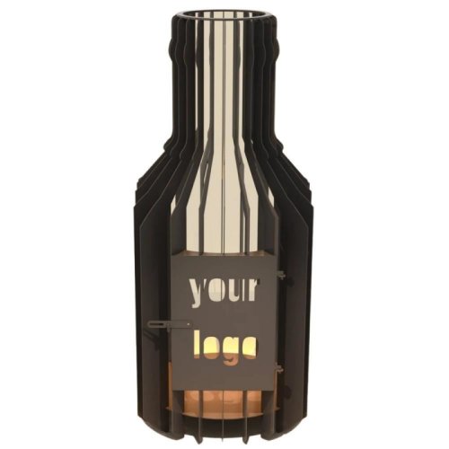 Vivatechnix - Incalzitor de terasa/gradina, krodesign kro-1083 bottle, otel, negru, inaltime 1500 mm, grosime 3 mm