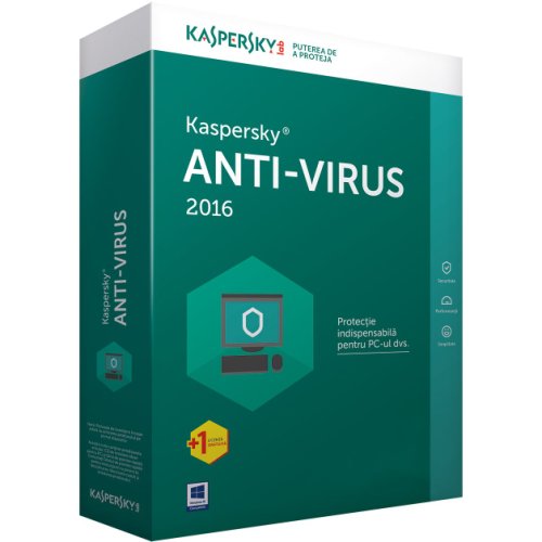 Kaspersky Anti-Virus 2016 Nou, 1 An, 3 Utilizatori + 1 gratuit, Retail
