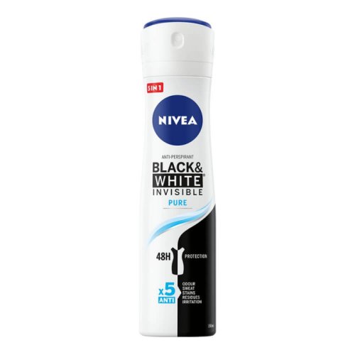 Spray Deodorant Nivea Black&White Invisible Pure, 150 ml