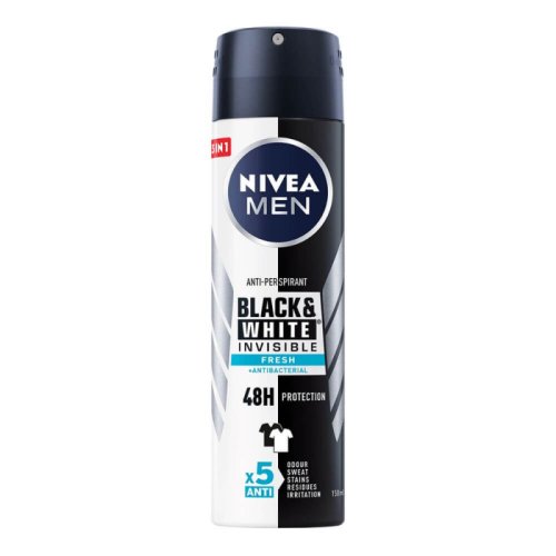 Spray Deodorant Nivea Men Black&White Invisible Fresh, 150 ml