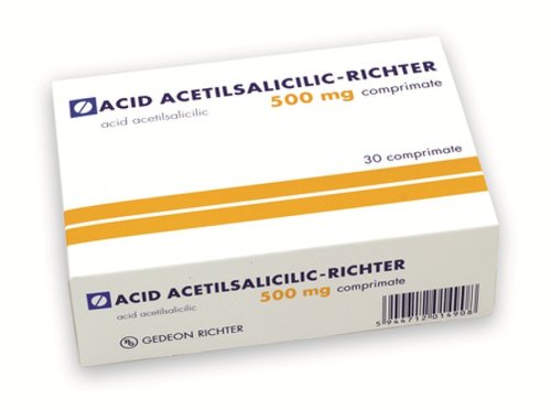Acid acetilsalicilic tamp 500mg(gedeon)