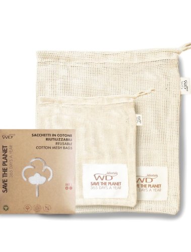 Saculet - set 2 cotton mesh bag