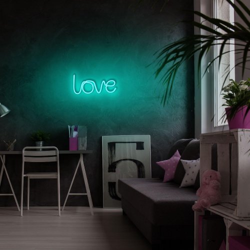 Neon Grafic - Aplica de perete neon love, 36 x 18 cm