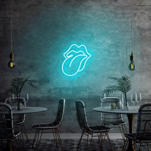 Neon Grafic - Aplica de perete neon the rolling stones, 22 x 22 cm
