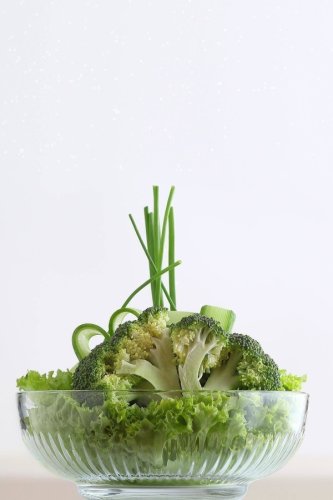 Bol de salată Salad Bowl LV-TOK295R4, Transparent, 25x12x25 cm