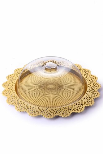 Rowe - Borcan de plastic în formă de clopot bell-shaped plastic jar mrts - gold, aur, 38x10x38 cm