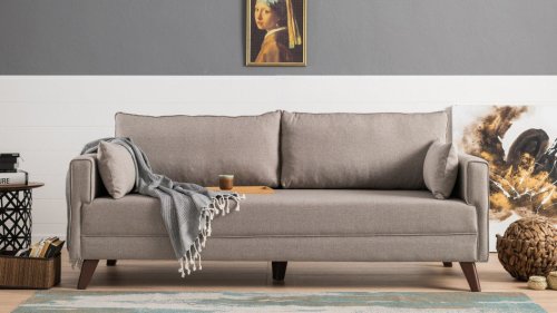 Balcab Home - Canapea fixa cu 3 locuri ariana, 208 x 85 x 78 cm