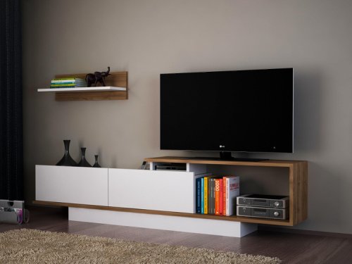 Comoda TV Oraze, Alb, 180x45x30 cm