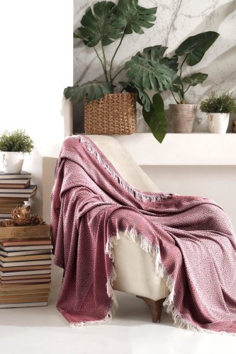 Viaden - Cuvertura, husa de canapea, rosu bordo, 210x170 cm