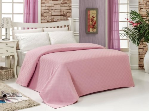 Enlora Home - Cuvertura pentru pat single bella carine by esil home, 160 x 240 cm, roz