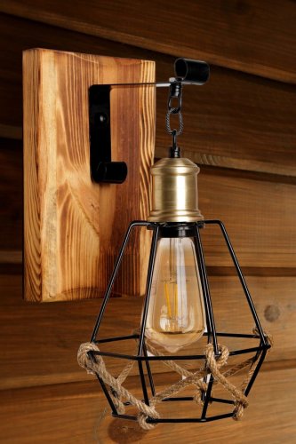 Lampa de perete Alkım Wall Lamp, Negru, 26x28x15 cm