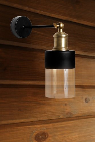 Luin - Lampa de perete emma wall lamp, negru, 10x20x10 cm
