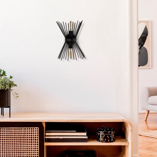 Opviq - Lampa de perete kirpi wall lamp, negru, 23x33x16 cm
