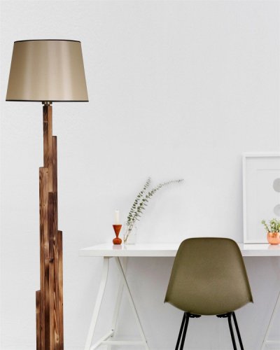 Luin - Lampa de podea kule floor lamp, maro, 45x165x35 cm