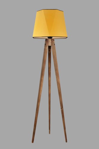 Lampa de podea Tripod 1 Floor Lamp, Muştar, 44x165x44 cm