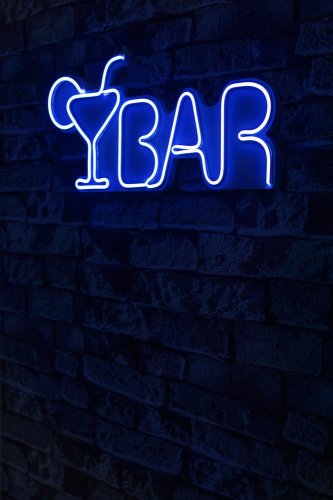 Neon Graph - Lampa neon bar, albastru, 23x3x50 cm