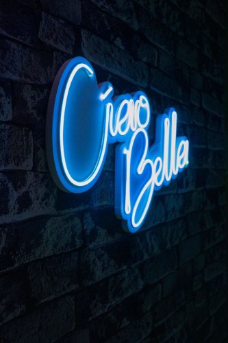 Neon Graph - Lampa neon ciao bella, albastru, 45x2x32 cm