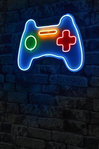 Lampa Neon Play Station Gaming Controller, Multicolor, 29X3X40 Cm