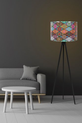 Lampadar mosaic, E27, 145 x 38 cm, MDF, Multicolor