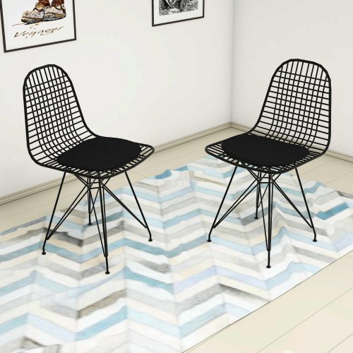 Puqa Design - Set 2 scaune, interior/exterior fancy, negru