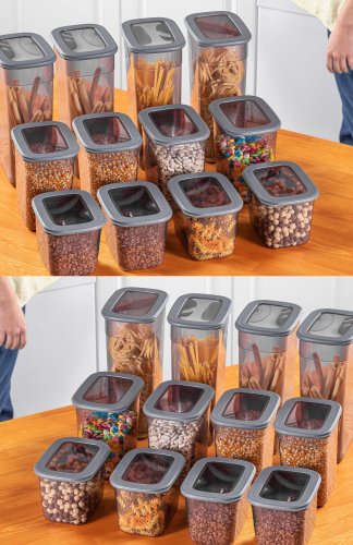 Fremont - Set cutie de depozitare storage box set bnmpoli - 24, gri, 12 x 28 x 17 cm