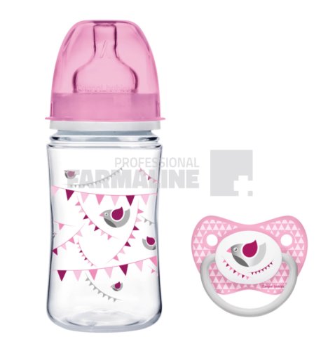 Canpol Babies - Canpol 0164 pink set biberon + suzeta