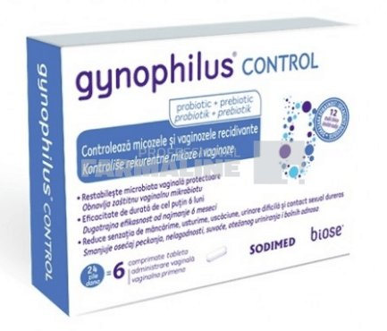Sodimed - Gynophilus control 6 comprimate vaginale