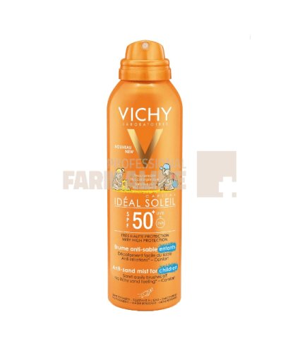 Vichy Ideal Soleil Spray pentru copii cu tehnologie anti-nisip SPF50+ 200 ml 