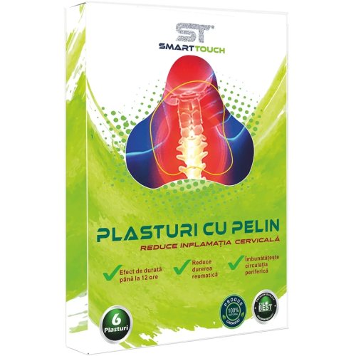 Plasturi cu Pelin Smart Touch, Reduce Inflamatia Zonei Cervicale 6 buc