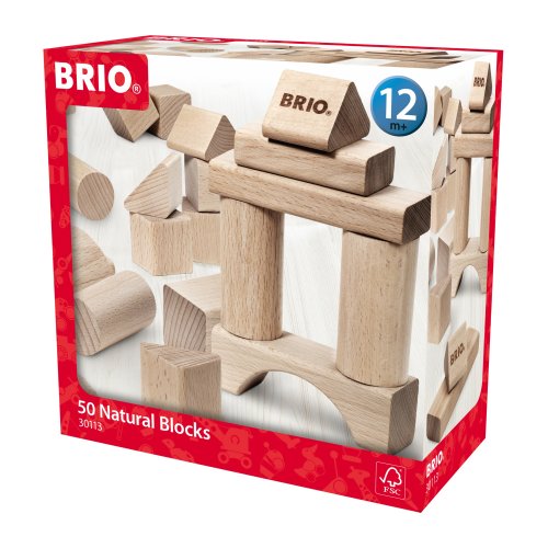 Brio - Set blocuri din lemn 50 piese