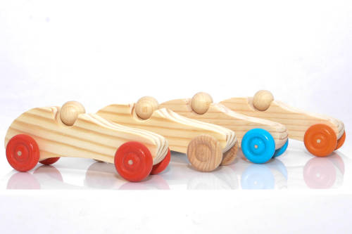 Trufi - Set jucarii lemn: masinute carlo