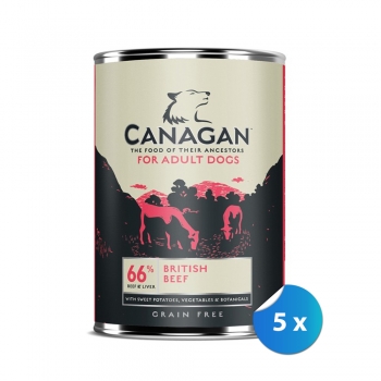 Pachet Conserve Canagan Dog Grain Free Vita 5 x 395 g