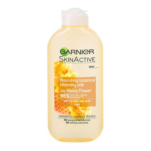 Lapte demachiant 96% Ingrediente Naturale, Garnier Skin Active Botanical, Honey Flower, Ten Uscat, 200 ml 