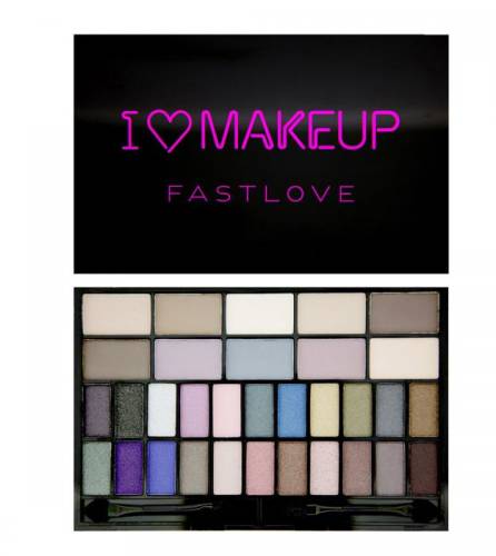 Paleta 32 farduri makeup revolution i heart makeup fast love