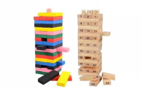 Marie Online Sales - Joc turnul instabil - 54 piese - cu blocuri de lemn