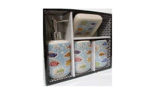 Goodies For All Family - Set accesorii baie ceramica imprimeu pestisori
