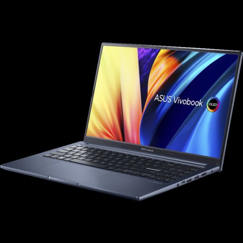 Laptop ASUS Vivobook M1503QA-L1118, OLED, 15.6-inch, FHD (1920 x 1080) OLED 16:9, AMD Ryzen(T) 7 5800H, 8GB DDR4 on board + 8GB DDR4 SO - DIMM, 512GB M.2 NVMe, Quiet Blue, 2 years, No preinstalled OS