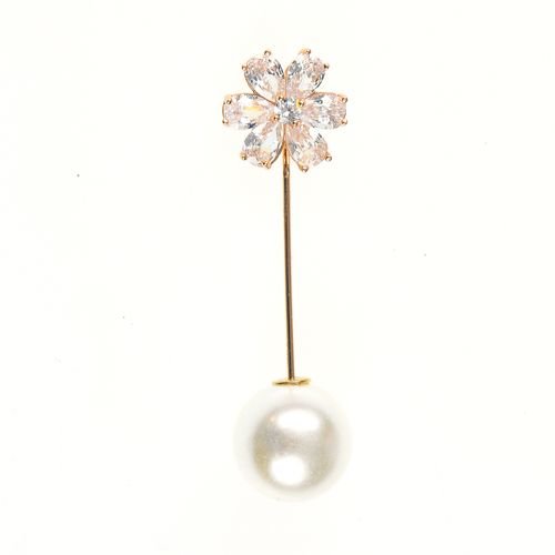 Brosa martisor floare cu perla acrilica