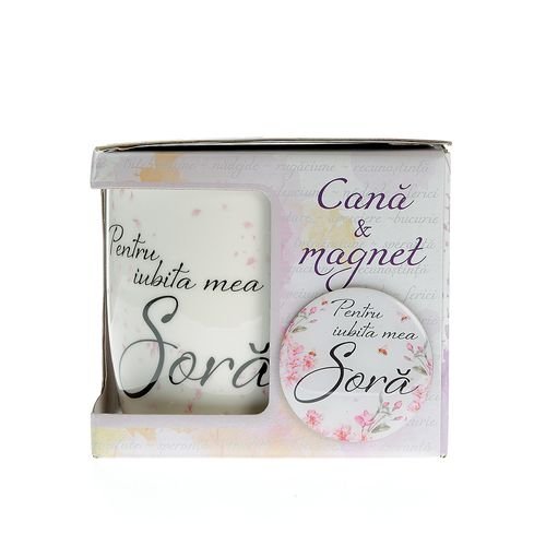 Meli Melo - Cana si magnet cadou pentru sora