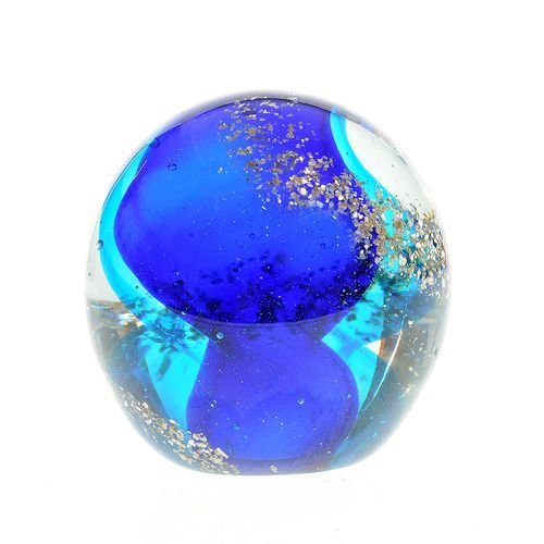 Meli Melo - Decoratiune albastra din sticla 8 cm