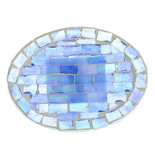Meli Melo - Savoniera mozaic rotunda albastra 15x12 cm