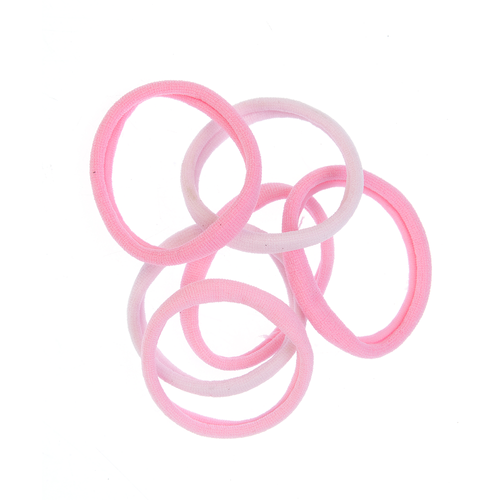 Set 6 elastice par, nuante roz