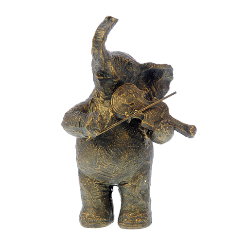 Statueta elefant cu vioara