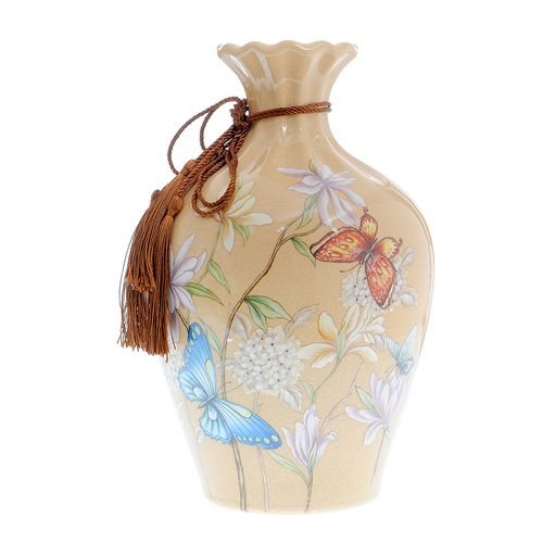 Meli Melo - Vaza ceramica snur maro 19 x 19 x 30 cm
