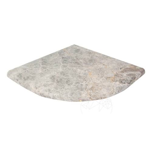 Piatraonline - Etajera/raft marmura tundra emperador (semirotund) - 20 x 20 x 2 cm