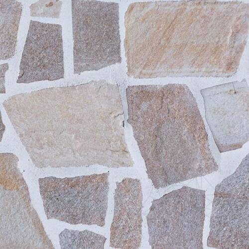 Piatraonline - Gratar gradina mediu cu raft- placat cu piatra poligonala rhodos
