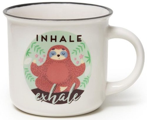 Cana portelan Cup-Puccino - Inhale Exhale Sloth
