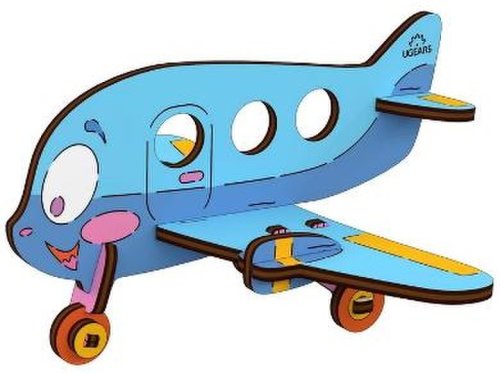Puzzle 3D lemn - Avion