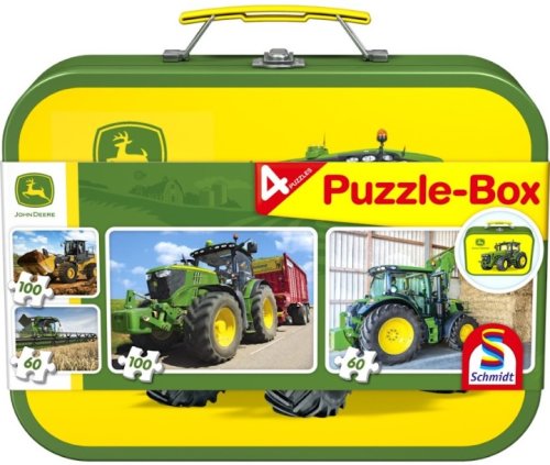 Puzzle 4 in 1 Green Box 2x60 2x100 piese John Deere